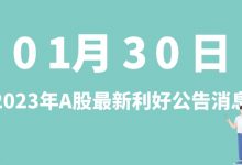1月30日| A股智飞生物、润和软件、罗博特科、孚能科技等最新利好公告消息-小李财经视角