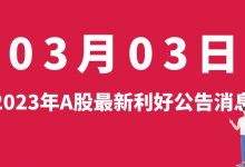3月03日| A股上机数控、神州细胞、甘咨询、虹软科技等最新利好公告消息-小李财经视角